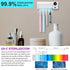 StarWin UV Toothbrush Cleaner, Rechargeable Wall-Mounted Tooth Brush Holder with Timer Function, 4 Slots, No Drilling