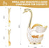 Gold Swan Base Holder,Table Decorative Swan Dessert Spoons Organizer Base Spoons Holder with 6pcs Coffee Spoon set,Elegant Gold Dessert Spoons,Premium Zinc Alloy Swan Base Spoon Organizer (Gold)