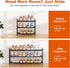 18.5"33", 3-Tier Closet, 12 Expandable Shoe Rack for Small Spaces, Adjustable Width Sturdy Metal Shoe Organizer