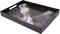 Marble Black Decorative Tray for Coffee Table, Ottoman, Rectangular Plastic Serving Platter