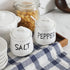 HAOTOP Salt and Pepper Bowls with Lid and Spoon - 12 oz Ceramic Cellar Set, Spice Box for Farmhouse Kitchen Decor