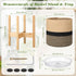 Sunnychicc Stand(10 Inch,Black Plant Basket with Stand Indoor Planter Pot Holder Sturdy Jute Rope Modern Woven Basket