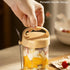 Povinmos 2Pack Handle,14 oz Overnight Oats Containers with Lids and Airtight Oatmeal Container,Mason Jars with Lid