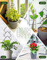 sousac 4 Pack Trellis for Indoor Climbing Plant, Small Metal Garden Trellis for Potted Plants, Stake Mini Treleaf