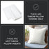 Encasa XO Throw Pillow Covers 22x22 in Set of 2 White, Cotton Decorative Cushion Covers for Living Room, Sofa
