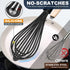 Whisk,Silicone Whisks for Cooking non Scratch Protect your ceramics from sticking to pots and pans.7+9+11in wisk.Perfect for Blending, Whisking, Beating.Dishwasher safe and BPA free.3pcs Black by Eddeas