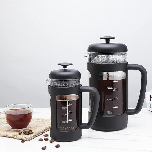 Easyworkz French Press 34 oz Coffee Tea Maker with Borosilicate Glass, Soft Grip Handle