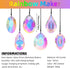 SANPLMG 6Pcs Crystal Sun Catcher Prisms, Suncatchers for Windows Hanging, AB Colored Chandelier Crystals Prisms