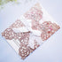 20PCS Laser Cut Wedding Invitations Cards 5 x 7.28 with Hollow Rose and Ivory Ribbons for Bridal Shower