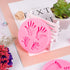 Whaline Silicone 3D Baby Feet Hands Mold, Pink Chocolate Fondant Mould for Baby Shower Decoration, 2pcs