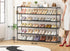 6 39Pairs, 2 Closet LUKYTOWER Extra Long Shoe Rack Tier Shoe Storage Organizer with Hooks, Wide Stackable Shoe