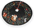 Forest Wreath Christmas Tree Skirt, Gorgeous Edge Tassel Lace for 36" Xmas Ornaments Decoration, Fox Design