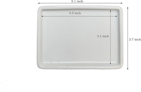 Tetra-Teknica Less is More Series SD-2P Porcelain Soap Dish, Color White, 2 per Pack
