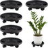 Tulpeed Rolling Plant Stand with Wheels 5 Pack 13 Inch Plant Caddy with