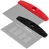Ourokhome Dough Pastry Bench Cutter Scraper, Stainless Steel Pizza Cutter, 2 Pack, Black and Red