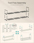 2-Tier 15-18 11.8 46.1 14.6 Inches, ULSA032B01 SONGMICS Shoe Rack, Shoe Organizer, Metal Storage Shelf, Upright