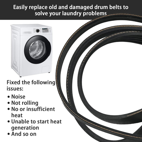 WE12X27300 Washing Machine Belt Compatible with Whirlpool Amana GE Laundry Center Combo Washer Dryer Drive Belt