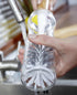 Full Circle Clean Reach - Bamboo Long Handle Bottle & Mug Brush with Replaceable Head, for Deep Cleaning Water Bottles