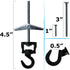 Swivel Hook Hangers, Multi-functional for Hanging - 2 Sets Per Pack, Black
