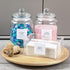 Glass Jars and Dryer Sheet Holder Set, Dispenser with Lids and Labels for Laundry Room Organization, Airtight Half