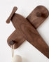 Vinoil Kids Coat Rack Wall Mount, Airplane-Shaped Wooden Wall Coat Hooks for Kids, Cute Walnut Coat Hanger Heavy Duty