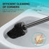 Toilet Brush and Holder with Long Handle, Easy to Hide Plastic Holder for Deep Cleaning, Drip-Proof