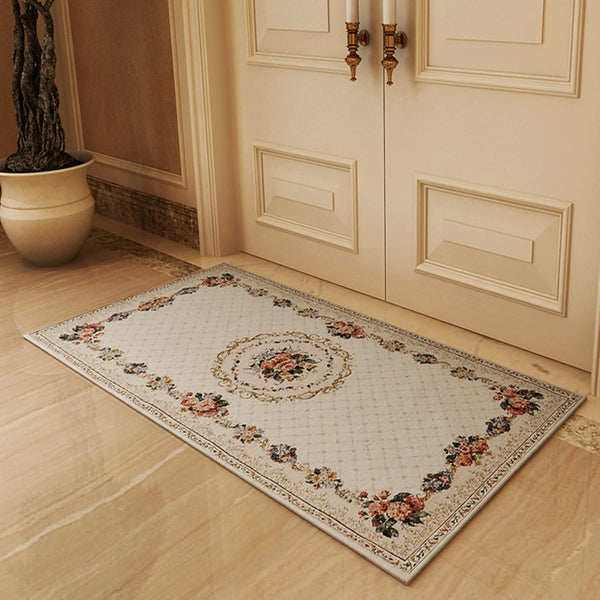 UKELER Luxury Soft Rustic Floral Area Rugs Washable Elegant Non Slip Accent
