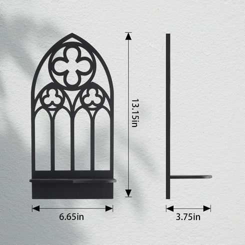 2 3) OYEFLY Pcs Gothic Sconces Wall Decor,Black Goth Decor Arched Church Wall (Style