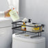 PowerKing 2 Over The Toilet Storage Shelf, Bathroom Organizer Rack with Hooks, No-Drill, Rust-Resistant Steel, Toilet