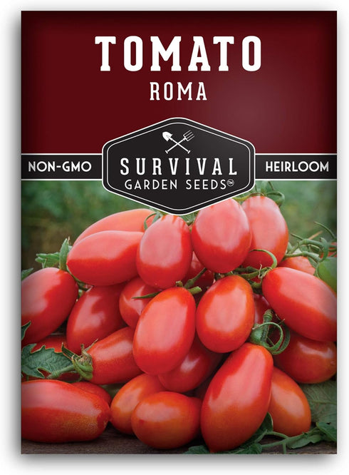Roma Tomato Seeds for Planting - Determinate Heirloom Paste Tomato Variety for
