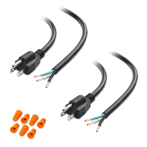 Cable Matters 2-Pack 14AWG 3-Prong Power Cord Replacement, Appliance Cord 10ft