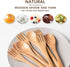 8Pcs Schima Wooden Utensil Set, Reusable Handmade Natural Wooden Cutlery, Eco-Friendly Wooden Spoons and Forks for