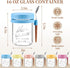 AsstarJTK 6 Pack 16 Oz Overnight Oats Containers with Lids and Spoons - Glass Mason Jars for Overnight Oats Airtight