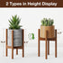 812 Inch 14.5 Inch 1 Pack MUDEELA Plant Stand for Indoor Plants: Adjustable Width Fits Pots - Mid Century Modern Bamboo