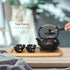 4 Set Japanese Style Cast Iron Teapot with Tea Cups Trivet Tetsubin Tea Kettle with Infuser Chinese Tea for Adults Iron