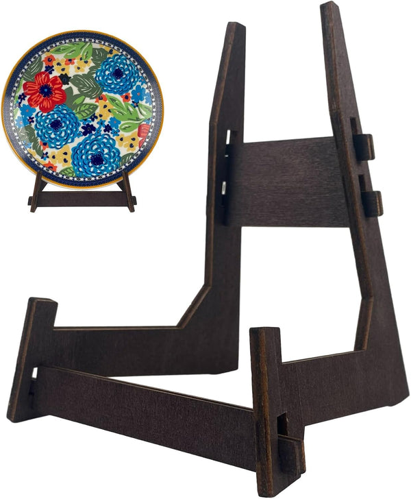 2 Pack 10 Inch Wooden Display Stands, Easel Stand for Decorative Picture Frames, Book Display