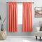 DONREN Coral Blackout Curtain Panels with Rod Pocket - Room Darkening Thermal Insulated Curtains for Bedroom (2 Panels)