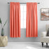DONREN Coral Blackout Curtain Panels with Rod Pocket - Room Darkening Thermal Insulated Curtains for Bedroom (2 Panels)