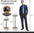 LAKEMID Small Round Side Table,Small Drink Tables,Height Adjustable Round End Table,Cocktail Table for Bathroom,Sofa