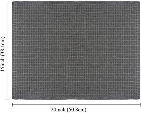 2 Pack Topsky Microfiber Dish Drying Mat, 20 x 15 Inch Reversible Kitchen Counter Mats, Super Absorbent Gray
