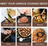 Kitchen Utensils Set, 32 pcs Non-Stick Silicone Cooking Utensils with Holder and Stainless Steel Handle