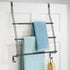 3-Tier 2 mDesign Expandable Metal Over Shower Door Towel Rack for Bathroom - Organizer with Large Hooks - Holder