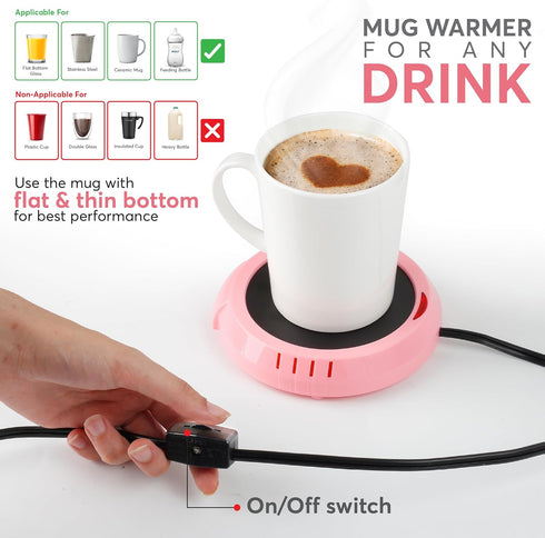 Large Candle Warmer Plate - Safely Releases Scents without Flame, Used as Candle Jar Warmer, Coffee, Mug, Cup, Tea