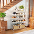 3 33" Closet, SUFAUY Tier Wide White Metal Shoe Rack for Stackable