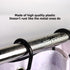 Premium Plastic Shower Curtain Rings, 24Pcs Hooks with Easy Snap Closure for Standard Shower Rods