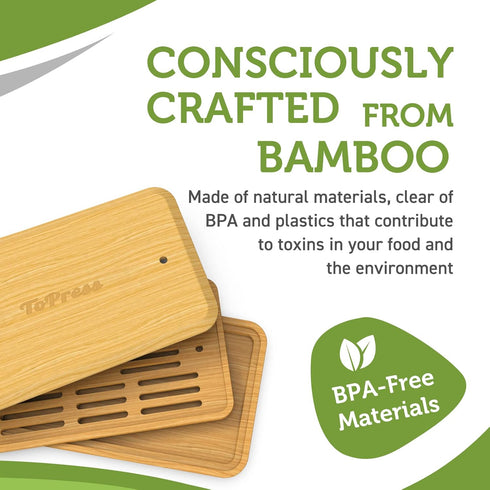 16oz, Bamboo Tofu Press, Built in Tofu Strainer and Drip Tray with Cheesecloth- Easily Remove Water from Tofu, Tofu