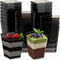 Mifoci 25 Pcs Black 5 oz Plastic Dessert Cups Appetizer Cups for