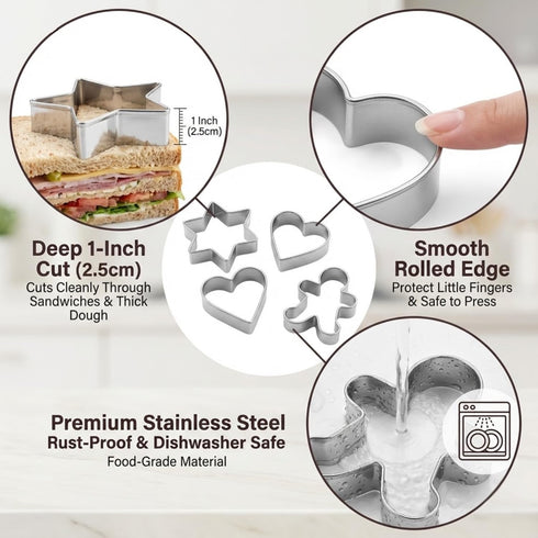Set-Size 3.3" 2.7" 2.2" -3-Pieces-Cookie Mushroom Cookie Cutter Cutters Fondant Biscui Cutters