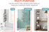 Zenna Home Tension Pole Shower Caddy - Adjustable 4 Basket Shelves, 60 to 108 Inch, Satin Nickel
