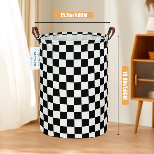 LANGYASHAN Laundry Basket - Canvas Fabric Collapsible Organizer for Storage, Toy Bins, Gift Baskets, Bedroom Clothes